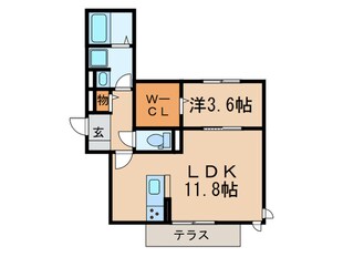 クレールビュウの物件間取画像